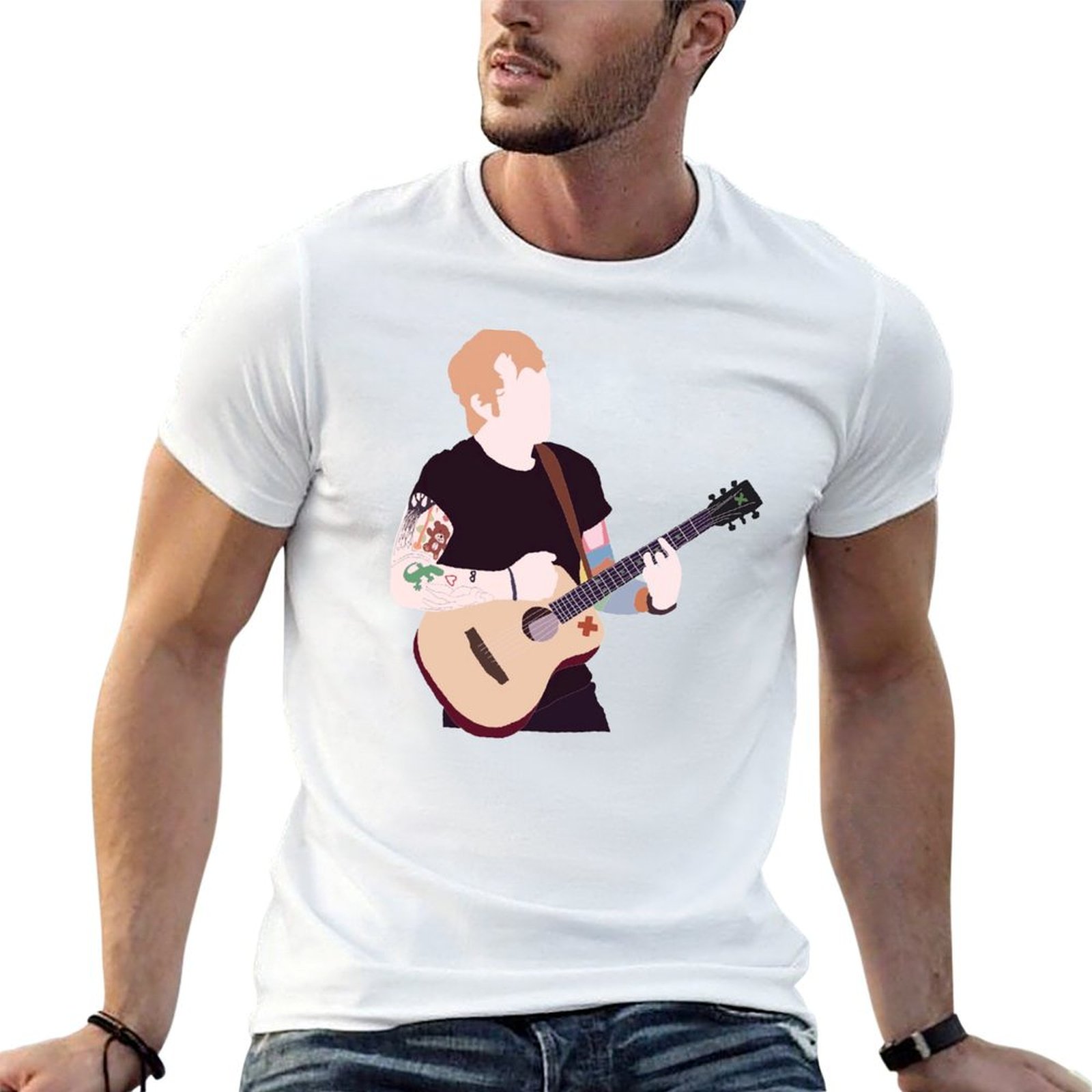 Anime Merchandise Shirt - Ed Sheeran'ın Resmi Ürünleri Tişört pamuklu