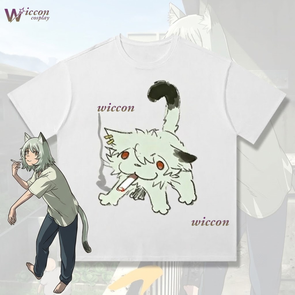 Anime Merchandise Shirt - YesOk Chainsmoker Kedi Yaniko Satou Sevimli