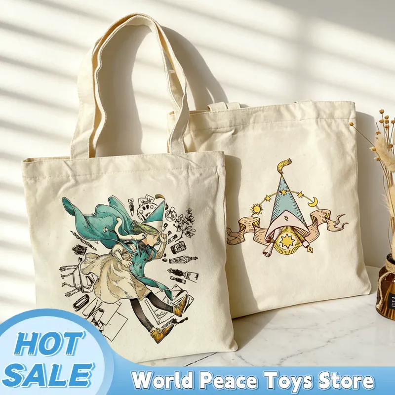 Anime Tote Bag - Japon cadı şapkası atölyesi kanvas alışveriş