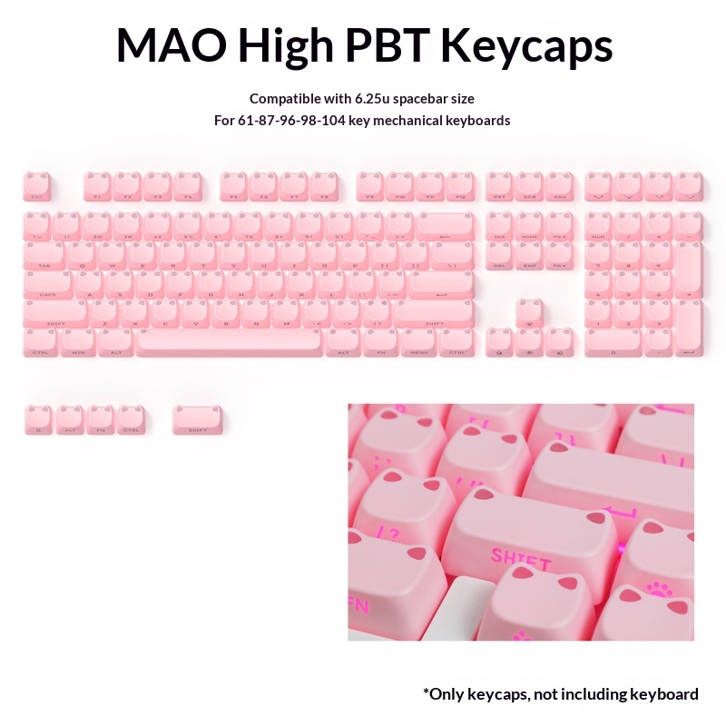 113 Tuşlu MAO Sevimli Kedi Kul - Keycap Artisan Anime incelemesi ve fiyatı
