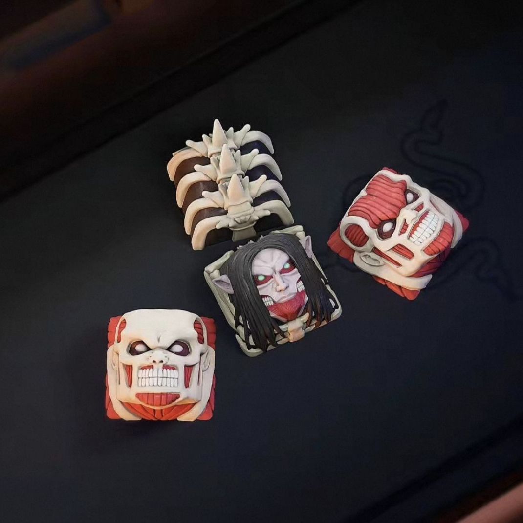 YENİ Attack on Titan Co markal - Keycap Artisan Anime incelemesi ve fiyatı